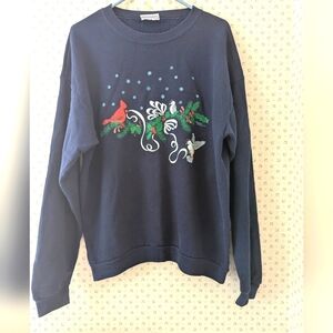 Endless Designs Women's Sweatshirt Christmas Cardinal Vintage Ugly Sweater
